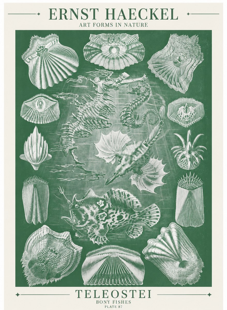Ernst Haeckel Teleostei - Bony Fishes No6 - Poster
