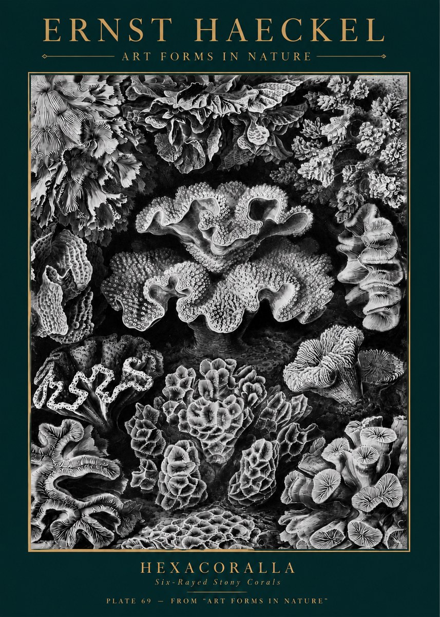 Ernst Haeckel Hexacorallia No5 - Poster