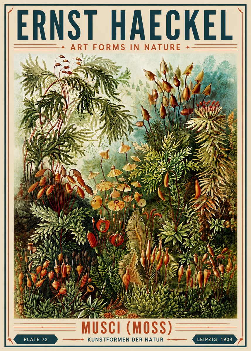 Ernst Haeckel Musci (Moss) No6 - Poster