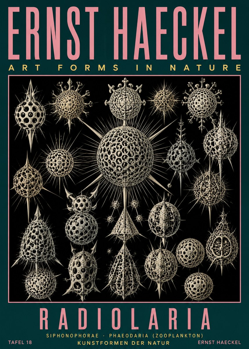 Ernst Haeckel Radiolaria No5 - Poster