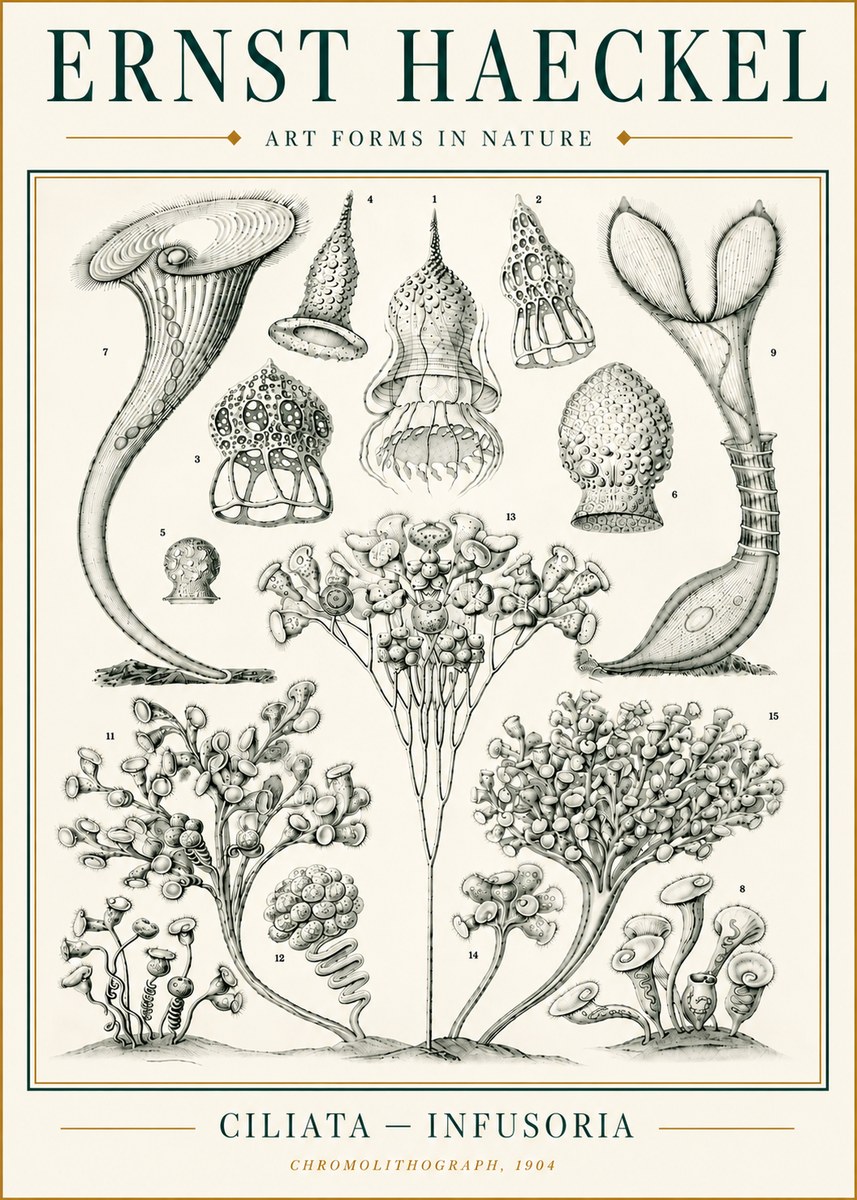 Ernst Haeckel Ciliata - Infusoria - Plate 3 No6 - Poster
