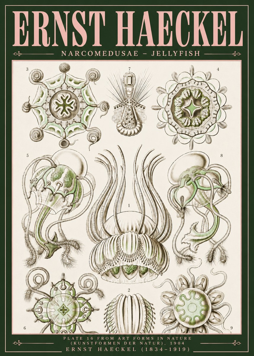 Ernst Haeckel Narcomedusae - Jellyfish No5 - Poster