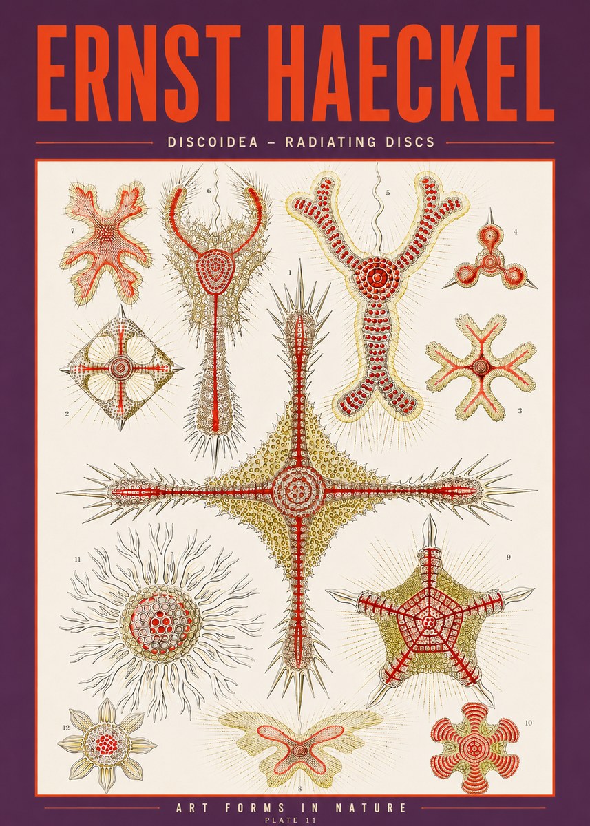 Ernst Haeckel Discoidea – Radiating Discs No3 - Poster