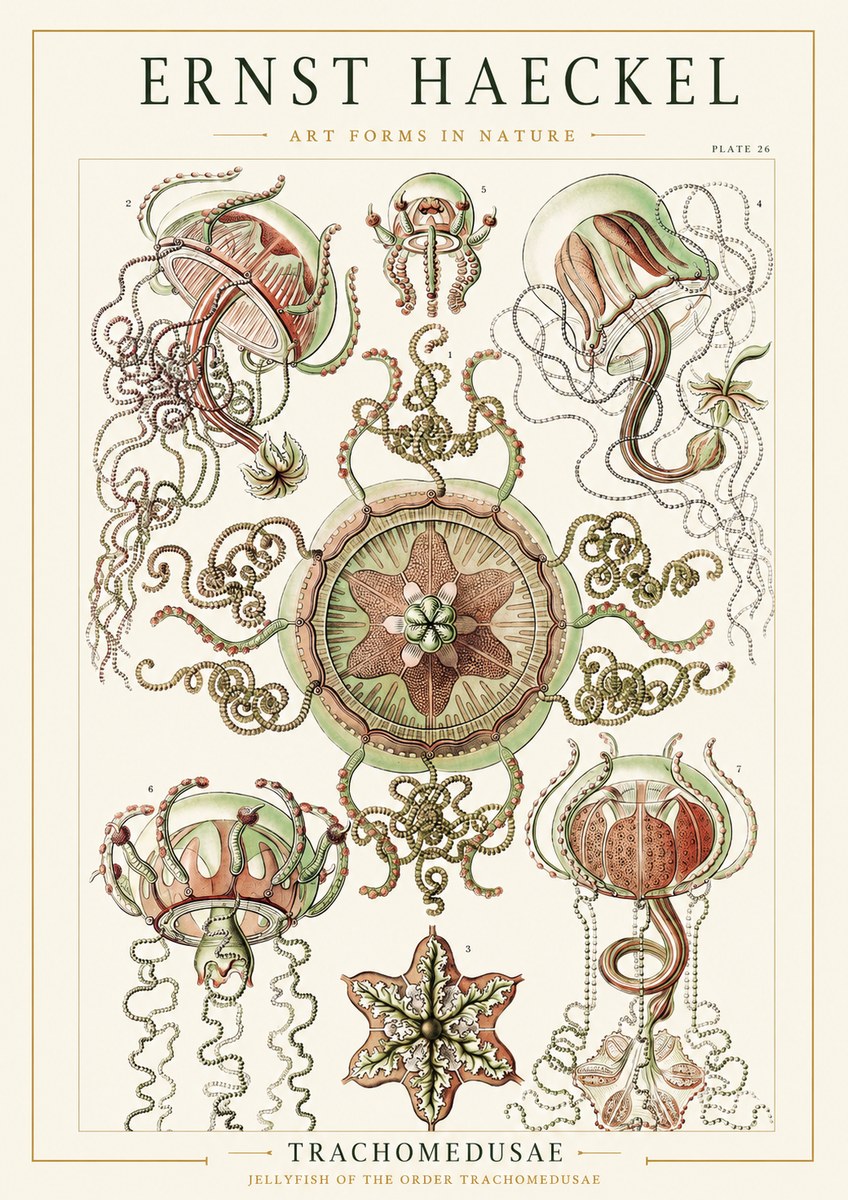 Ernst Haeckel Trachomedusae No1 - Poster