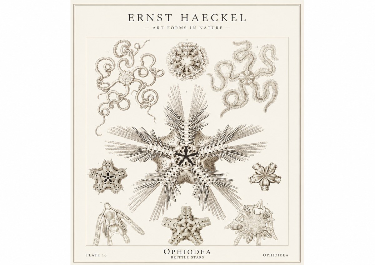 Ernst Haeckel Ophiodea - Brittle Stars I No1 - Poster