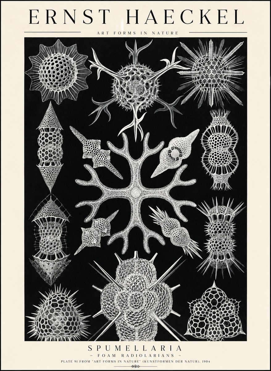 Ernst Haeckel Spumellaria No1 - Poster