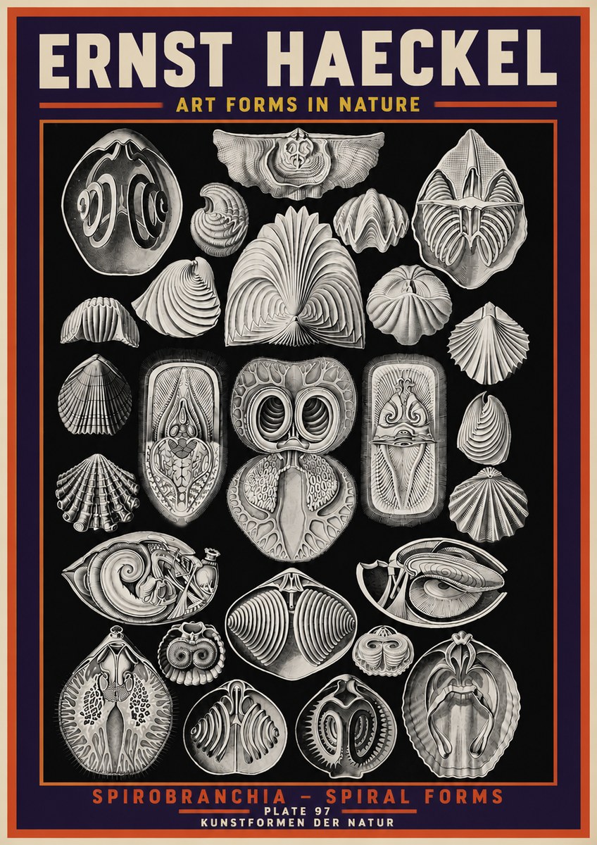 Ernst Haeckel Spirobranchia No5 - Poster