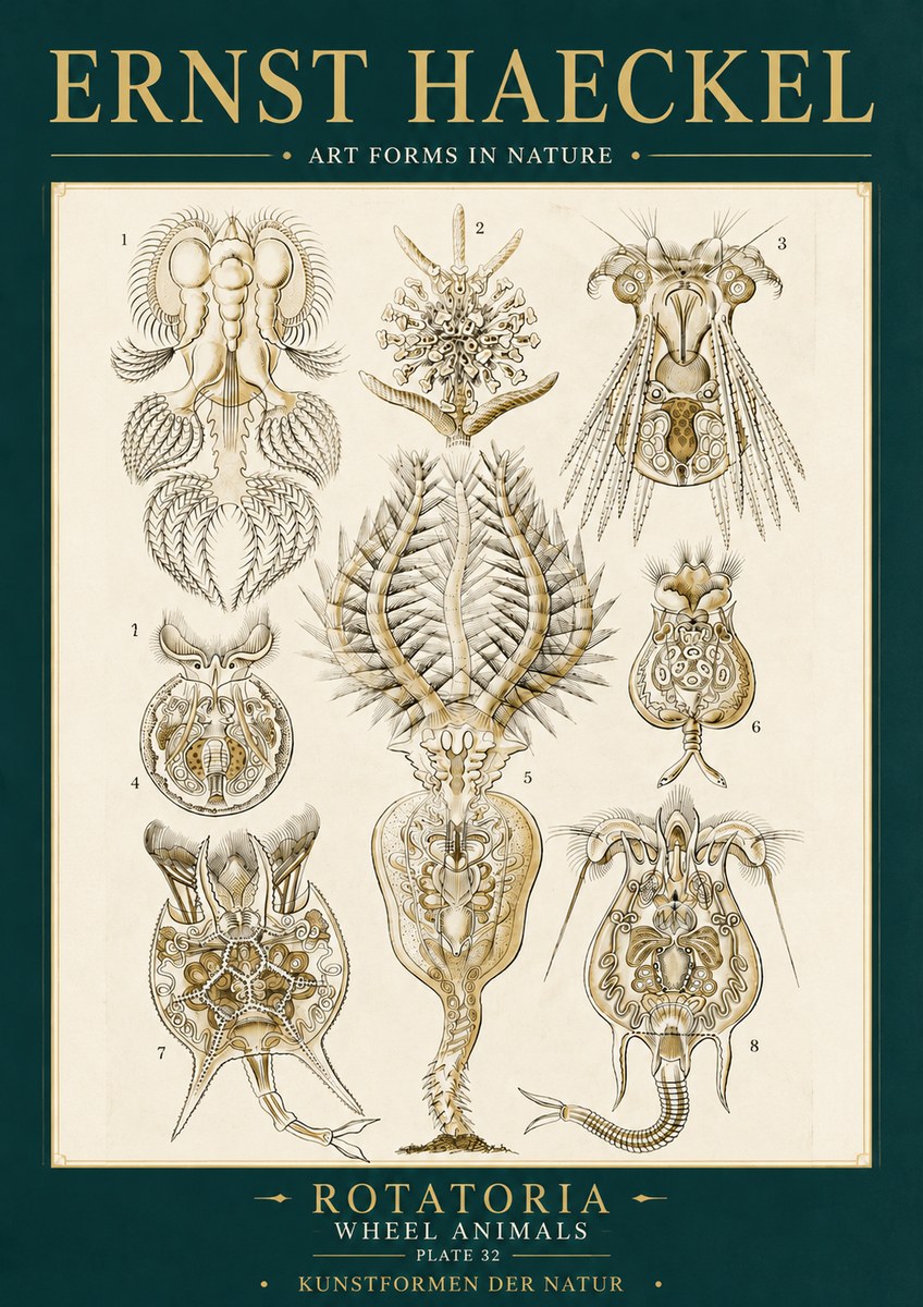 Ernst Haeckel Rotatoria - Wheel Animals No6 - Poster