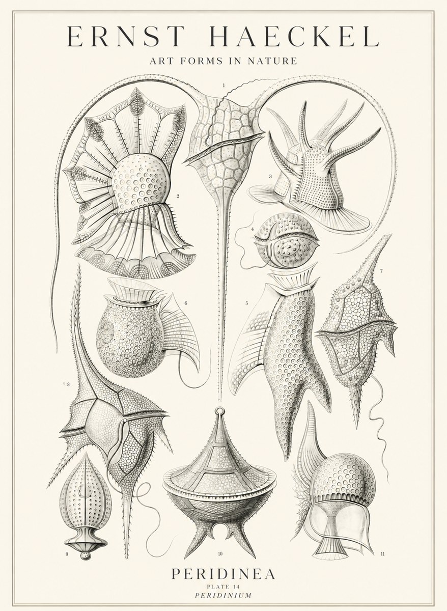 Ernst Haeckel Peridinea No3 - Poster