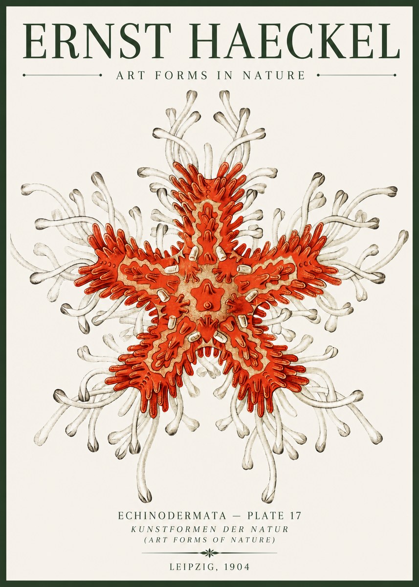 Ernst Haeckel Asteroidea Echinodermata Plate 28 No6 - Poster