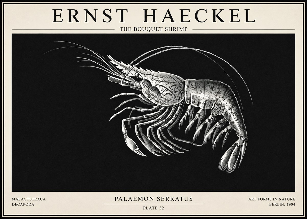 Ernst Haeckel Pandalus Borealis No6 - Poster