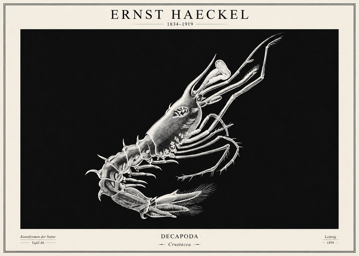 Ernst Haeckel Decapoda the Crustaceans No2 - Poster