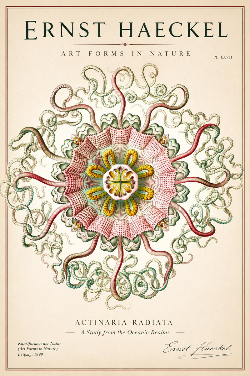 Ernst Haeckel Discomedusae – Actiniae No2 - Poster