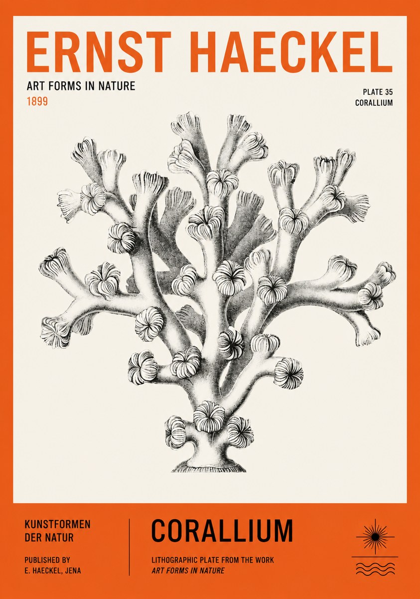 Ernst Haeckel Corallium Rubrum II No3 - Poster
