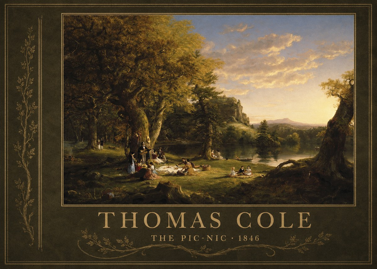 Thomas Cole The Pic-nic I No2 - Poster