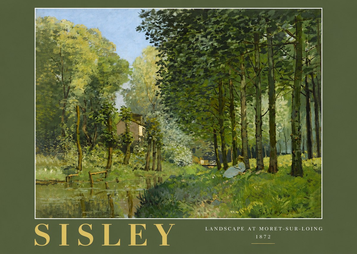 Sisley Landscape at Moret-sur-loing No4 - Poster