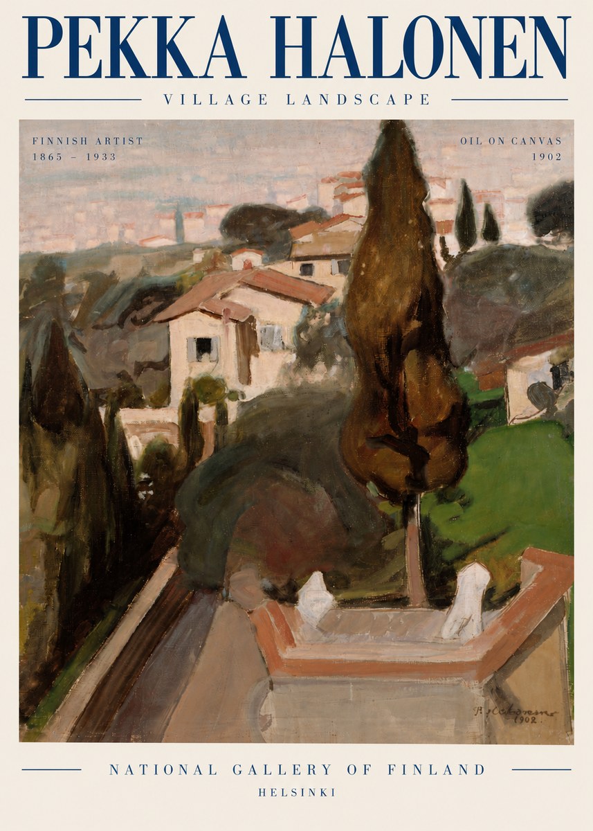 Pekka Halonen Village Landscape No6 - Poster