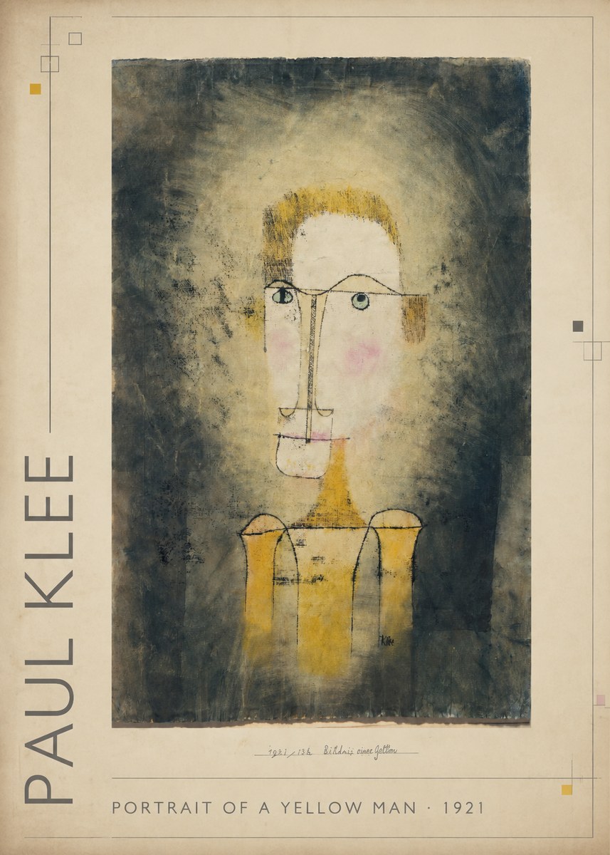 Paul Klee Portrait of a Yellow Man No1 - Poster
