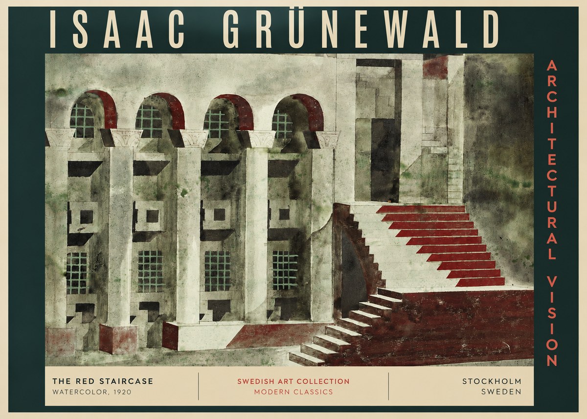 Isaac Grünewald The Steps of Silence No4 - Poster