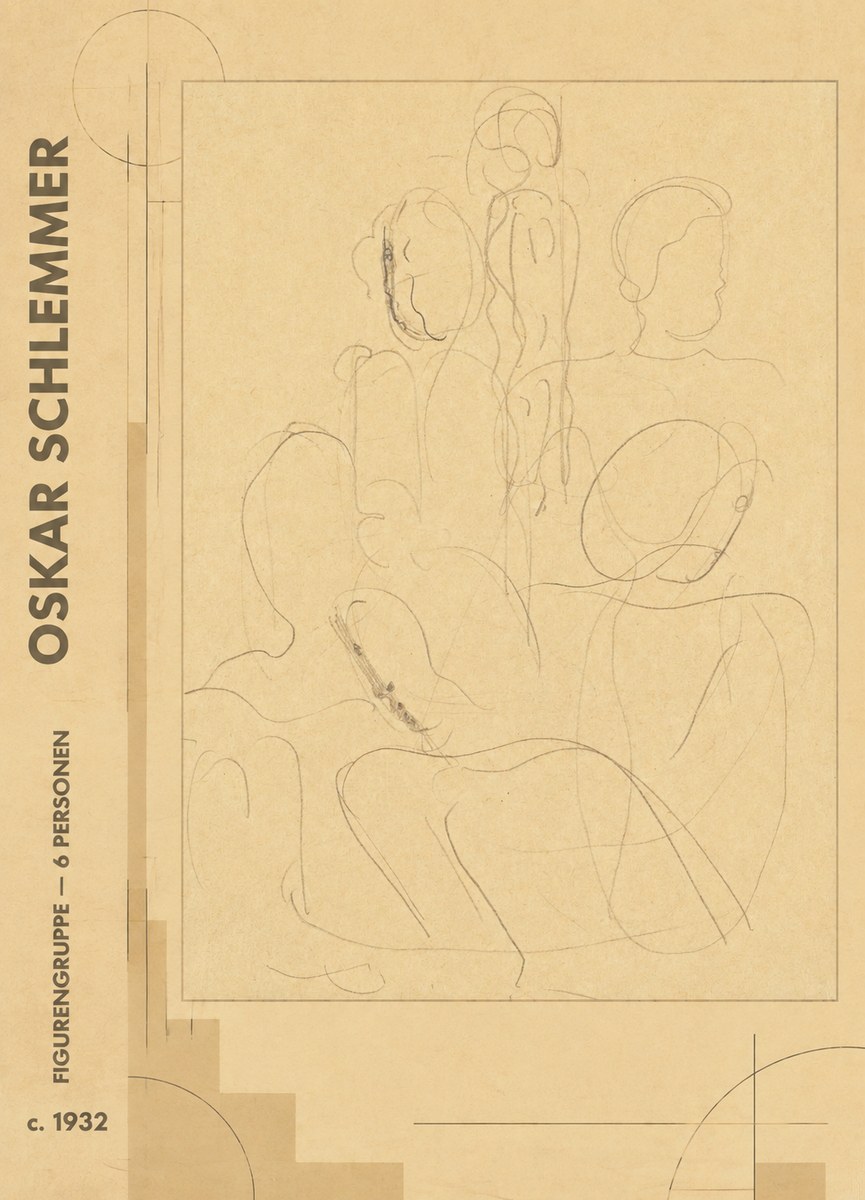 Oskar Schlemmer Figurengruppe - 6 Personen No5 - Poster