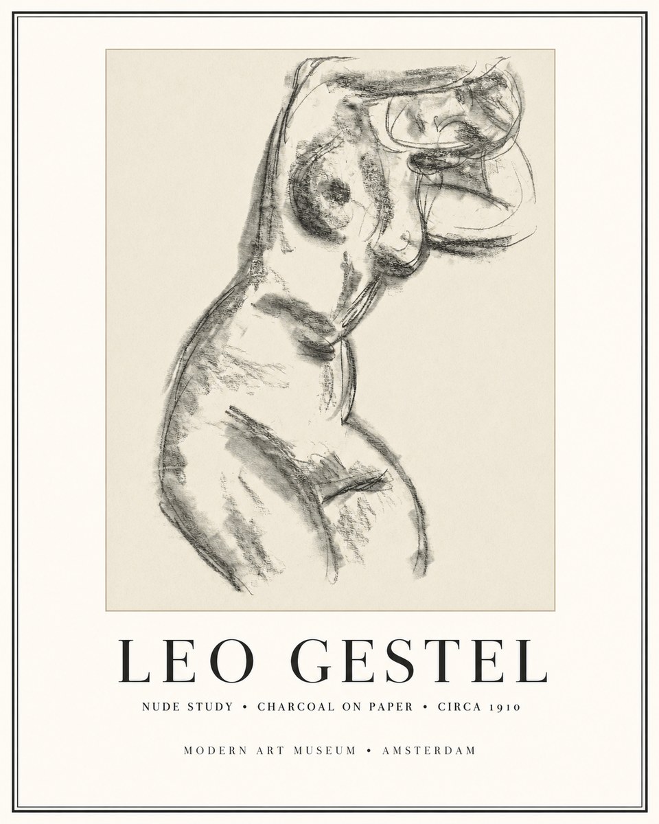 Leo Gestel Study of a Female Nude No2 - Poster