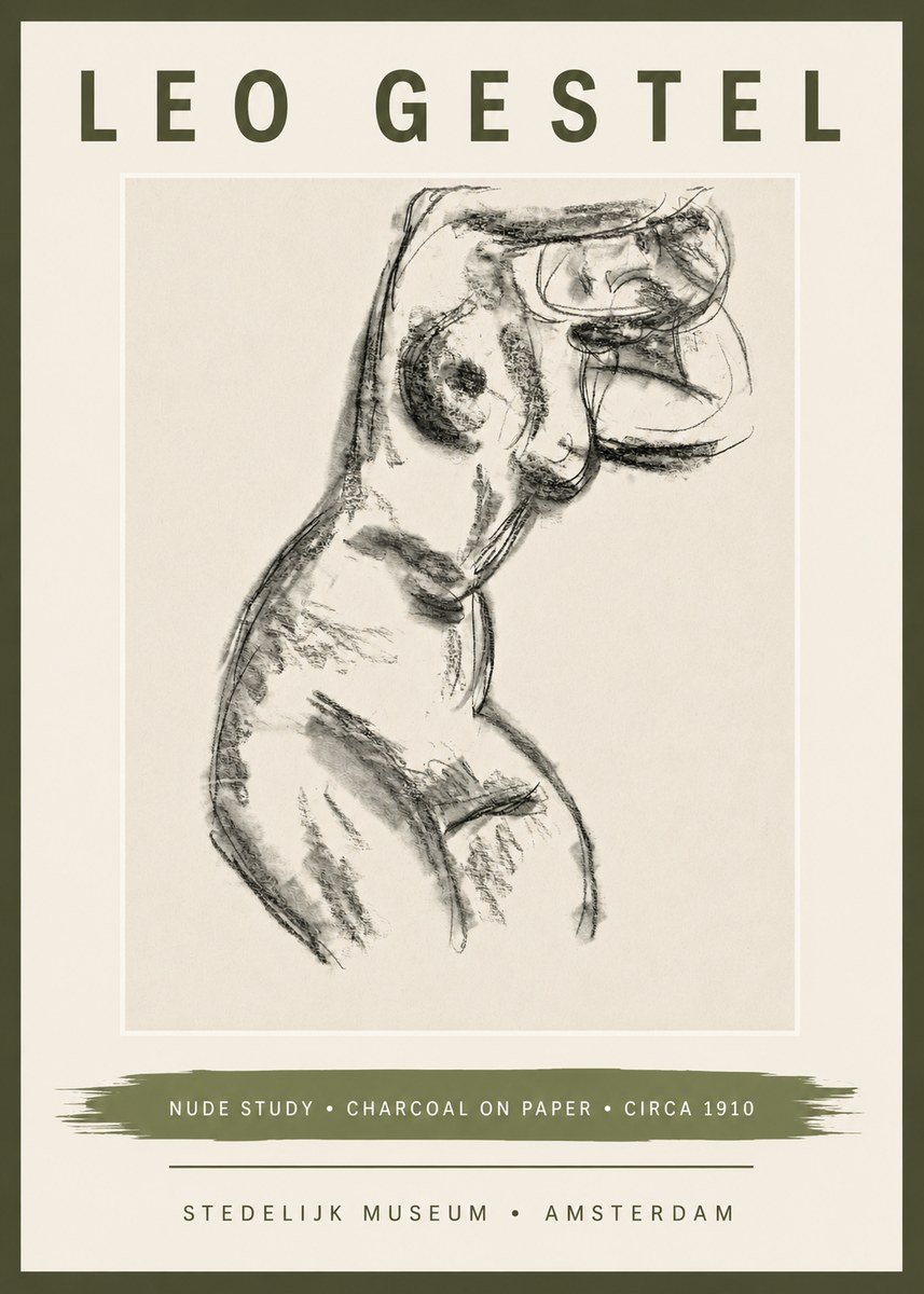 Leo Gestel Study of a Female Nude No6 - Poster