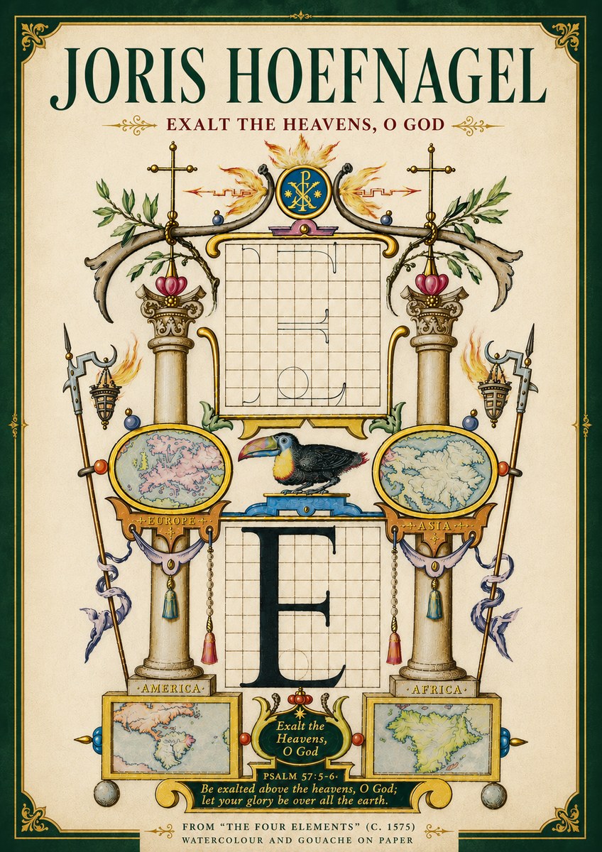 Joris Hoefnagel Exalt the Heavens, O God No6 - Poster