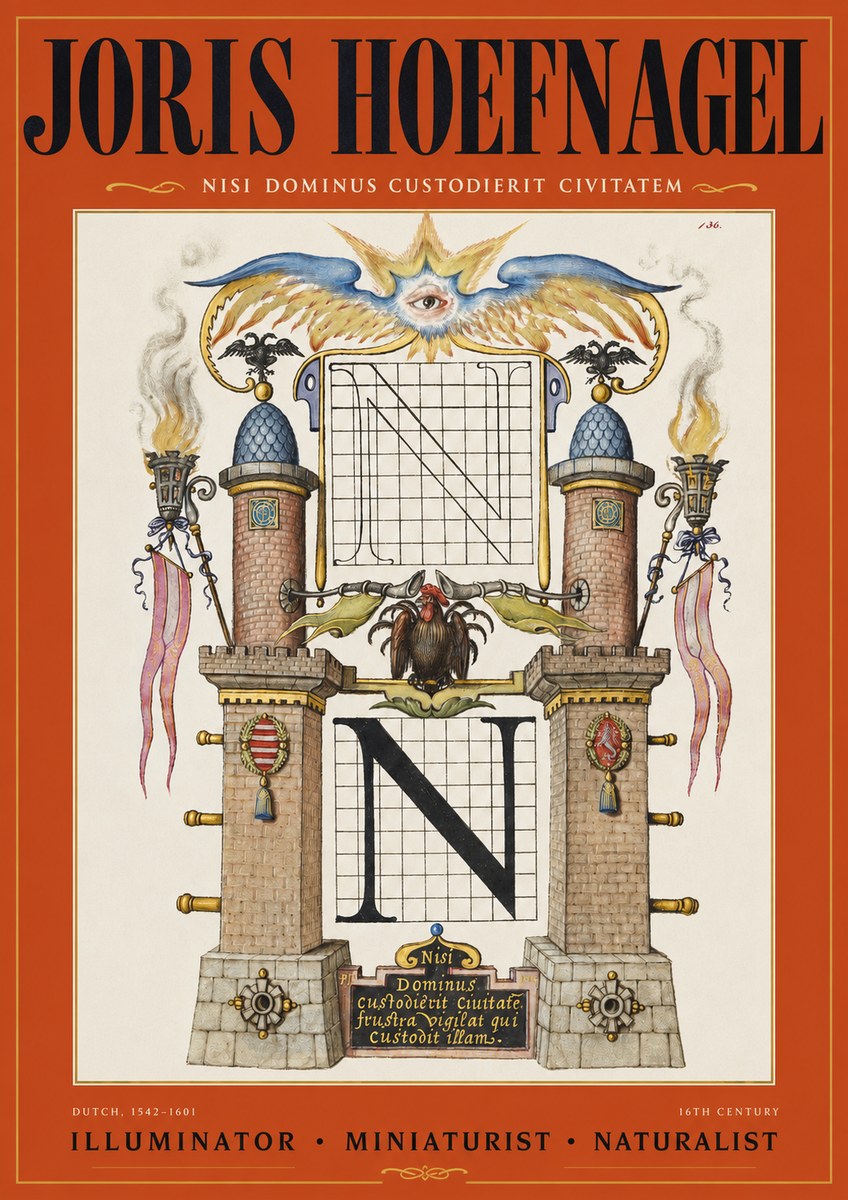 Joris Hoefnagel The Letter N No3 - Poster