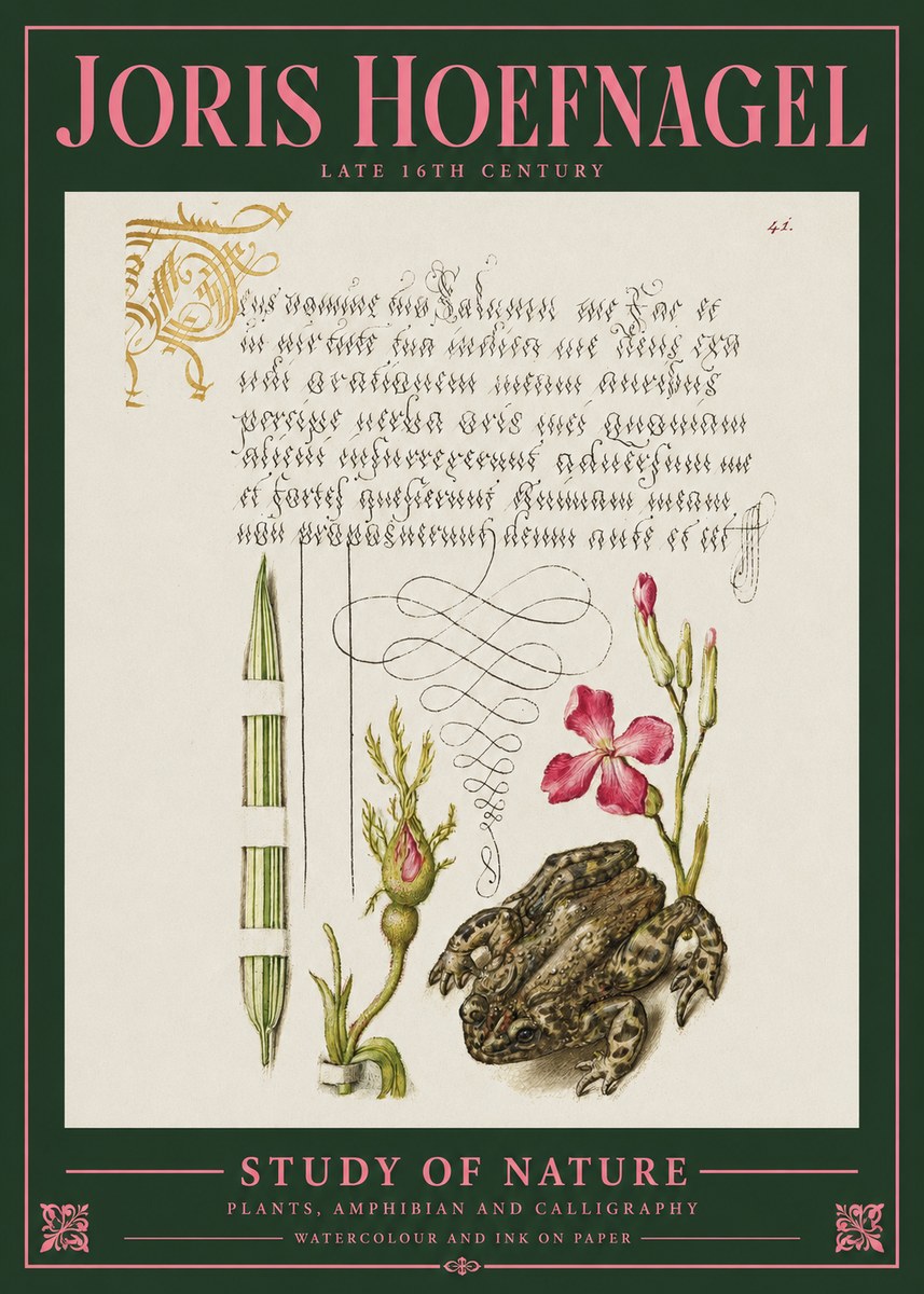 Joris Hoefnagel Study of Nature I No2 - Poster