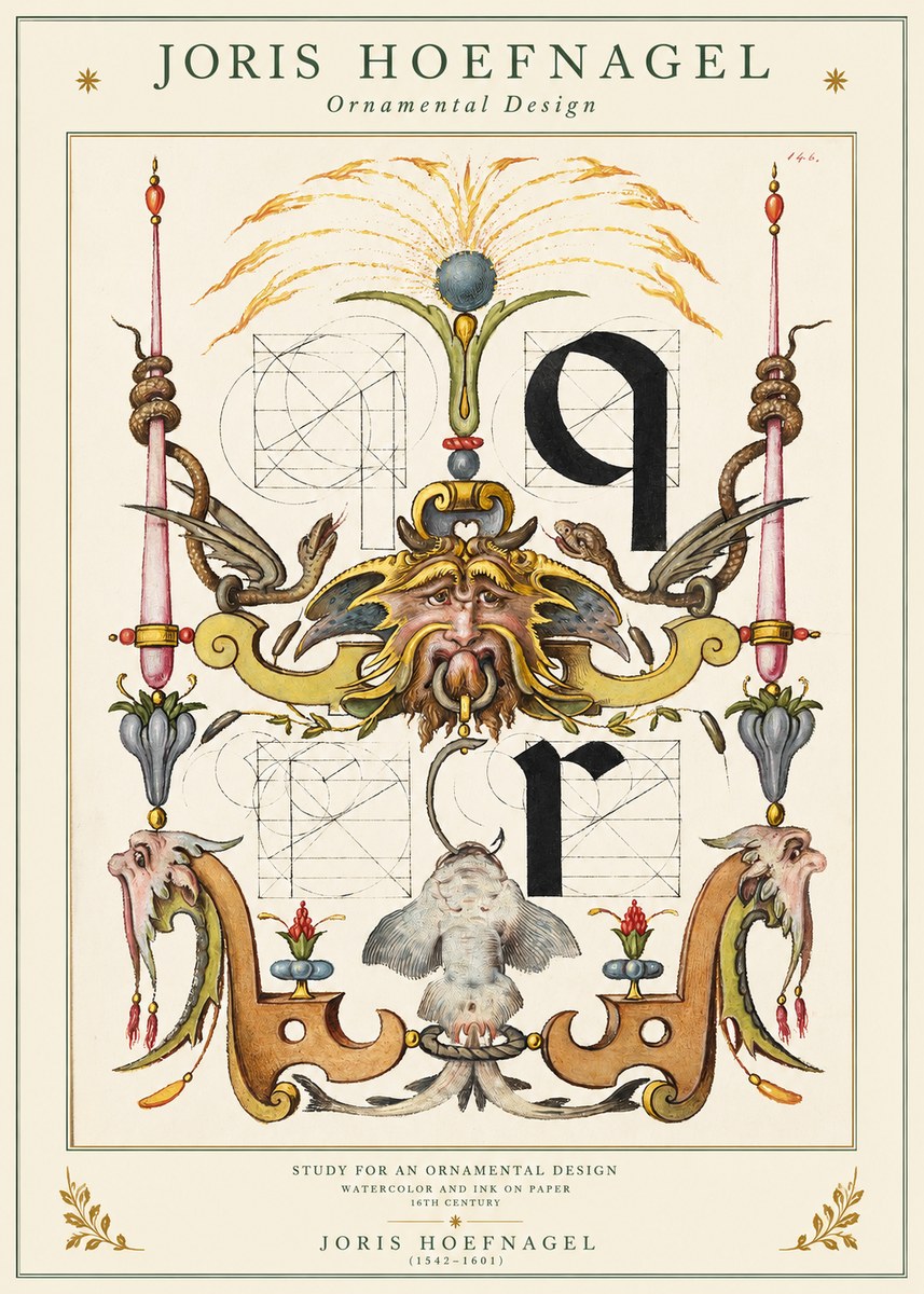 Joris Hoefnagel Ornamental Design I No1 - Poster