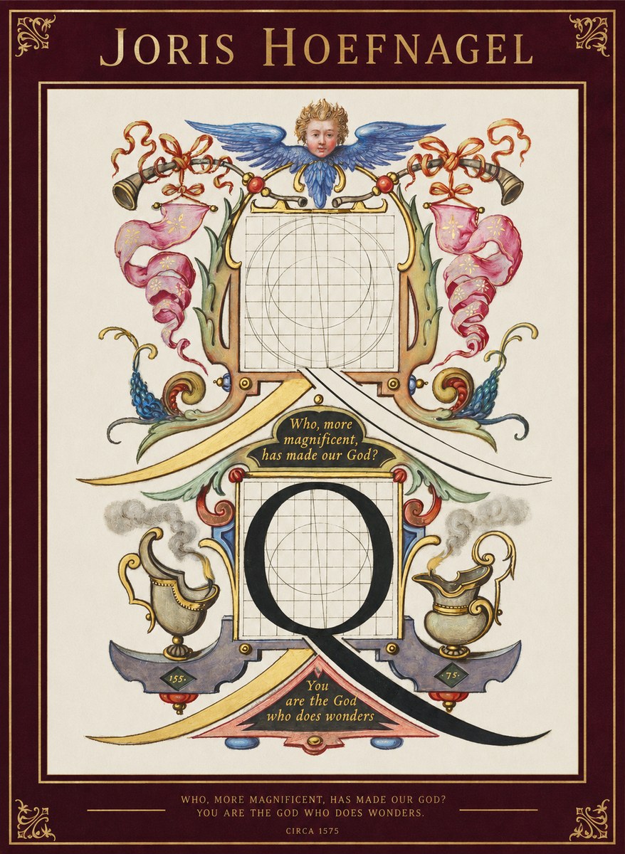 Joris Hoefnagel The Calligraphic Q No2 - Poster