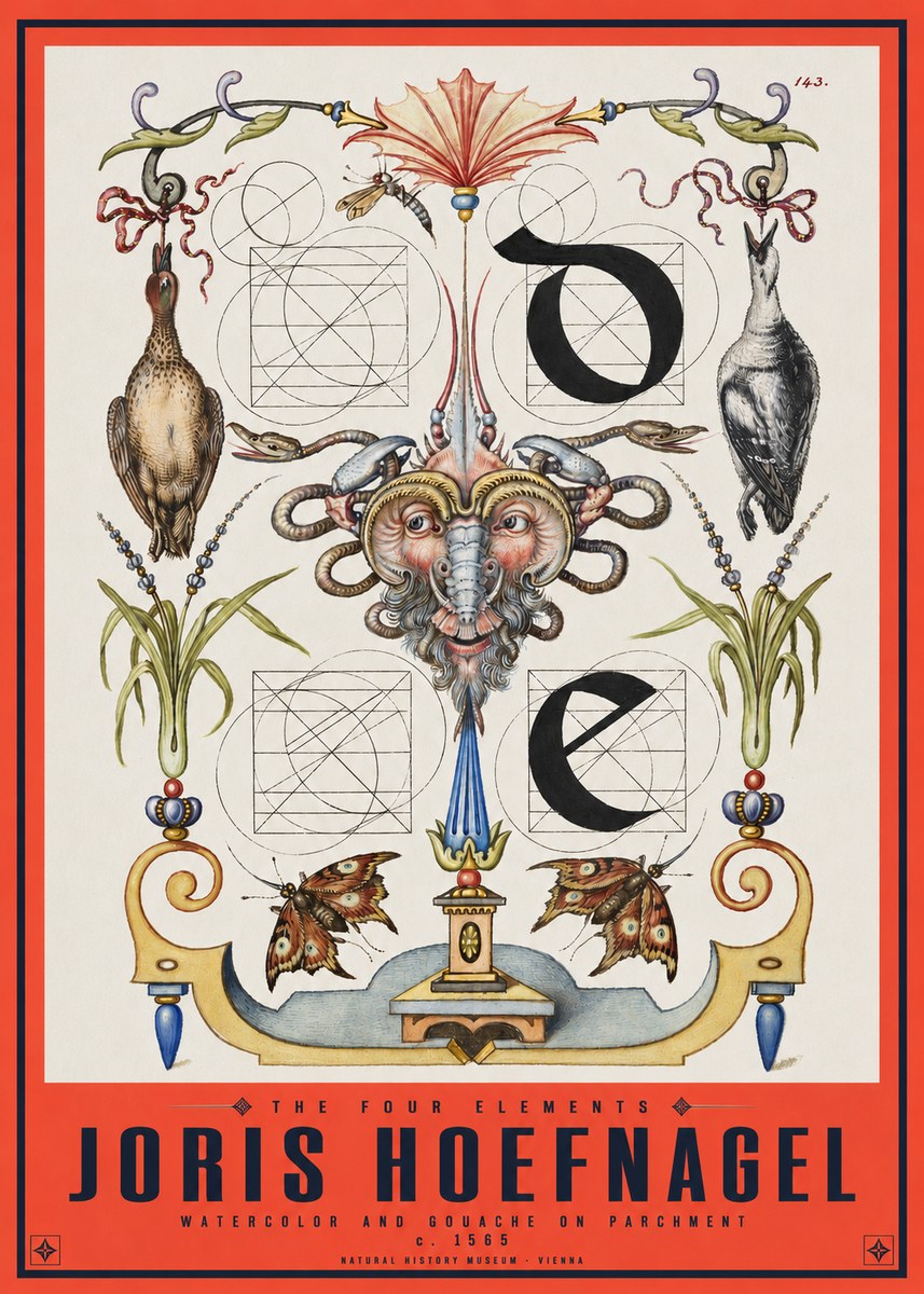 Joris Hoefnagel Ornamental Composition No6 - Poster