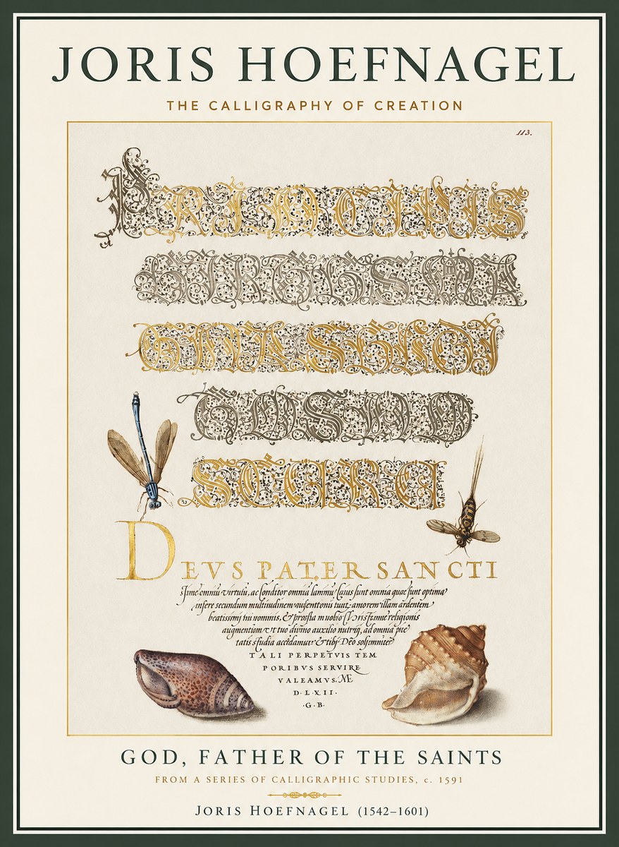 Joris Hoefnagel Praise Be to God the Father No2 - Poster