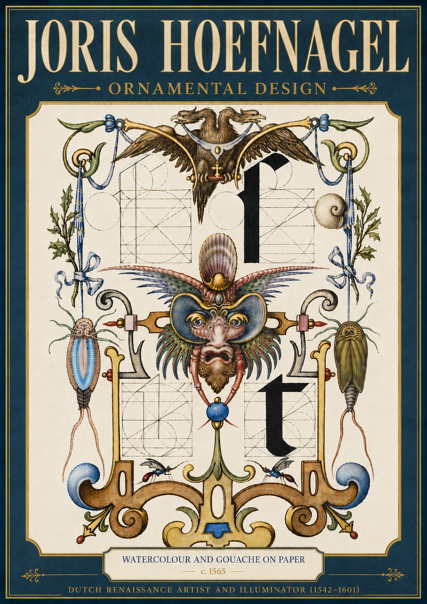 Joris Hoefnagel Ornamental Design II No6 - Poster