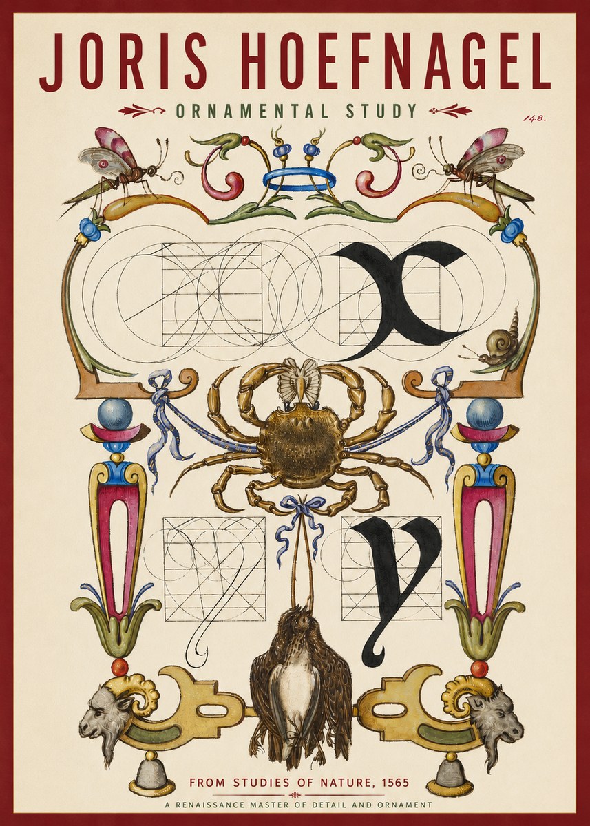Joris Hoefnagel Ornamental Study II No3 - Poster