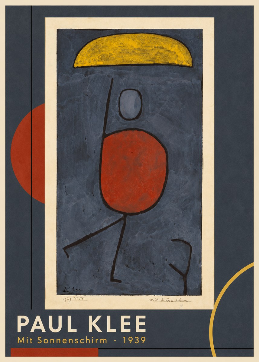 Paul Klee Mit Sonnenschirm No1 - Poster