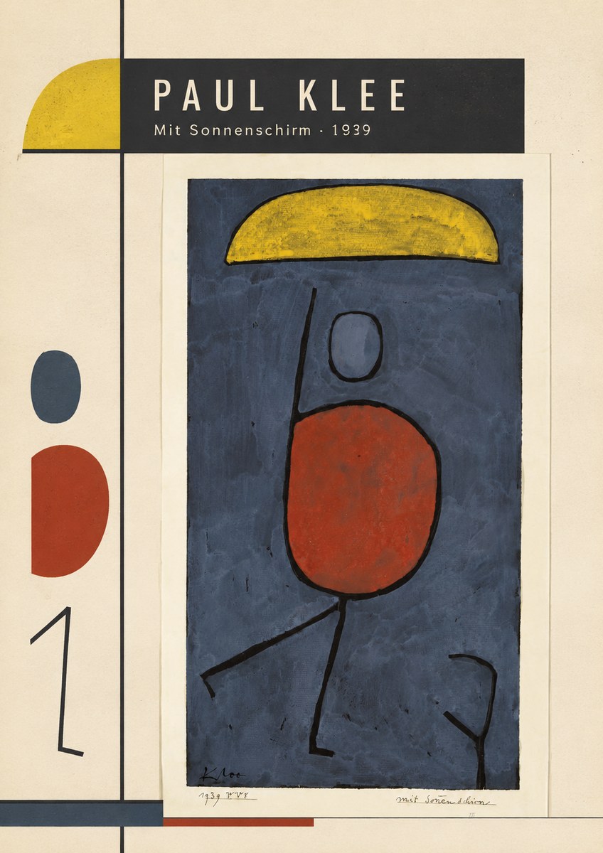 Paul Klee Mit Sonnenschirm No3 - Poster