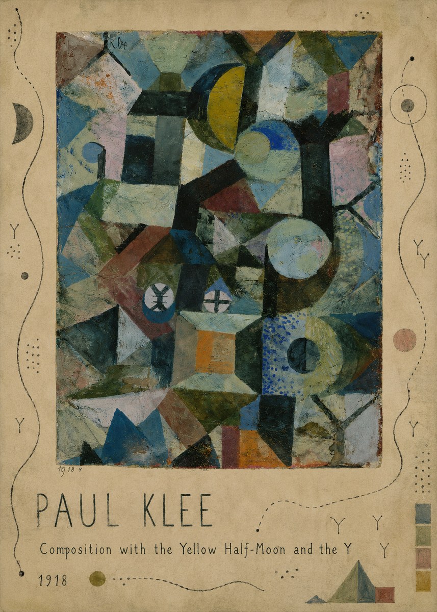 Paul Klee Composition with the Yellow Half-moon and the Y No4 - Poster
