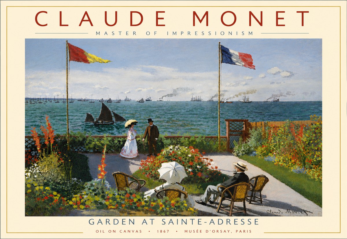 Monet Garden at Sainte-adresse No5 - Poster