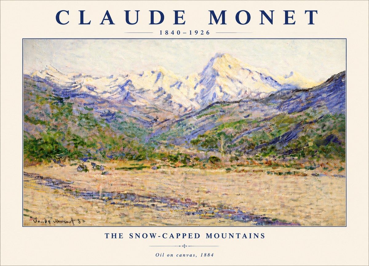 Monet The Snow-capped Mountains No6 - Poster