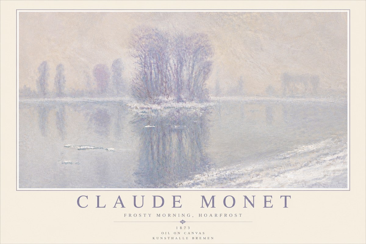 Monet Frosty Morning, Hoarfrost No4 - Poster