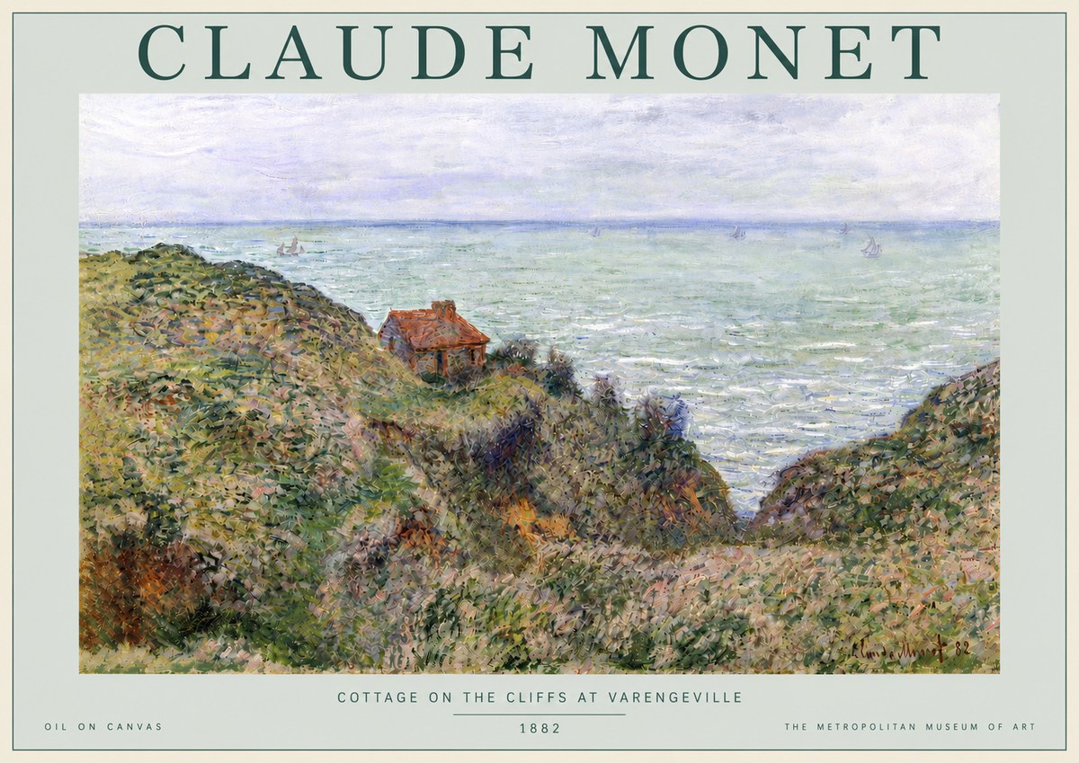 Monet Cottage on the Cliffs at Varengeville No4 - Poster