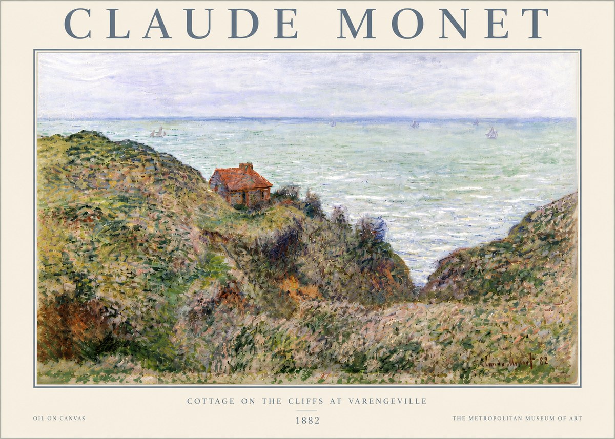 Monet Cottage on the Cliffs at Varengeville No6 - Poster