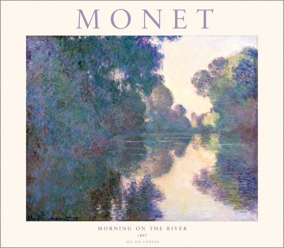 Monet Morning on the River No1 - Poster