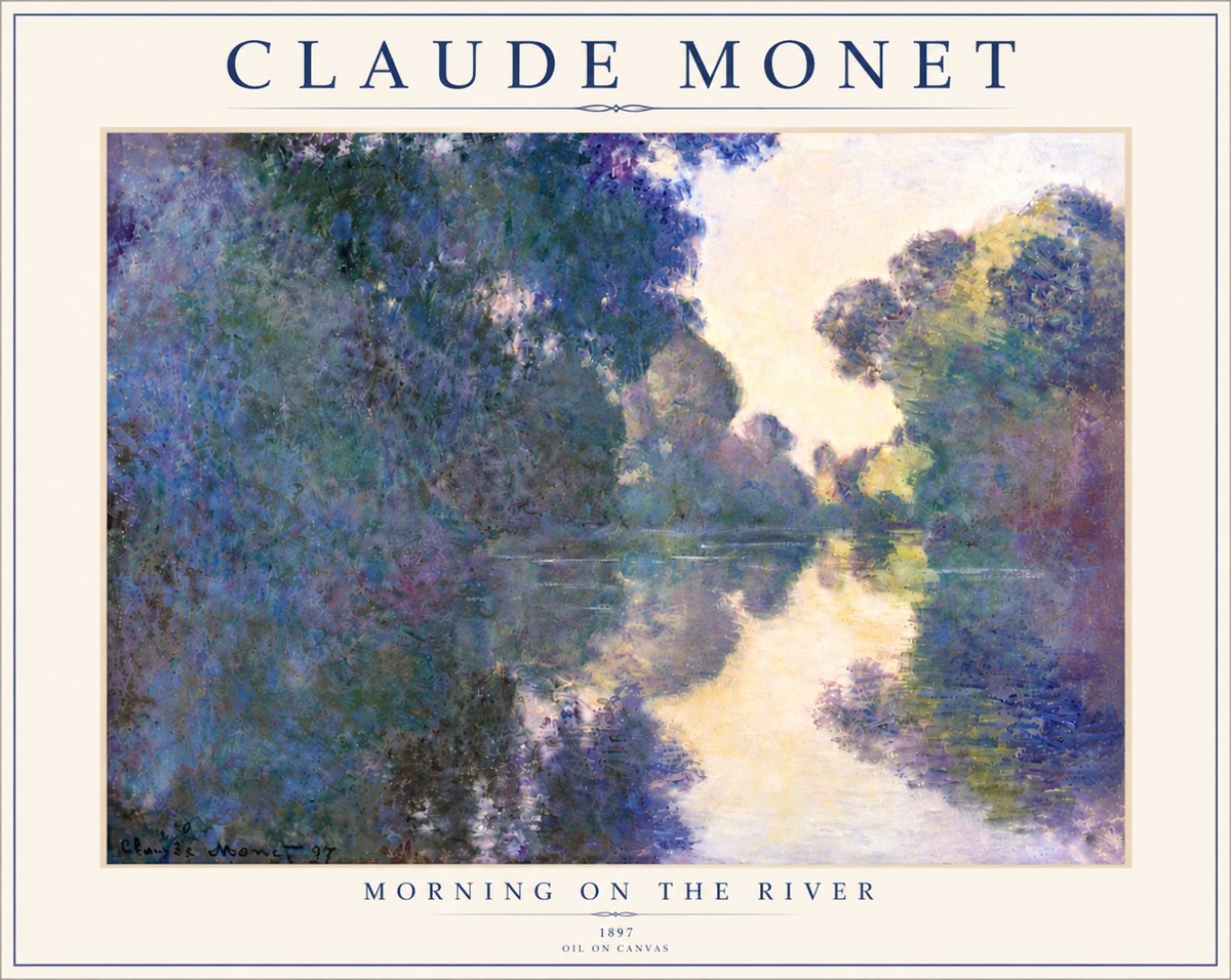 Monet Morning on the River No6 - Poster