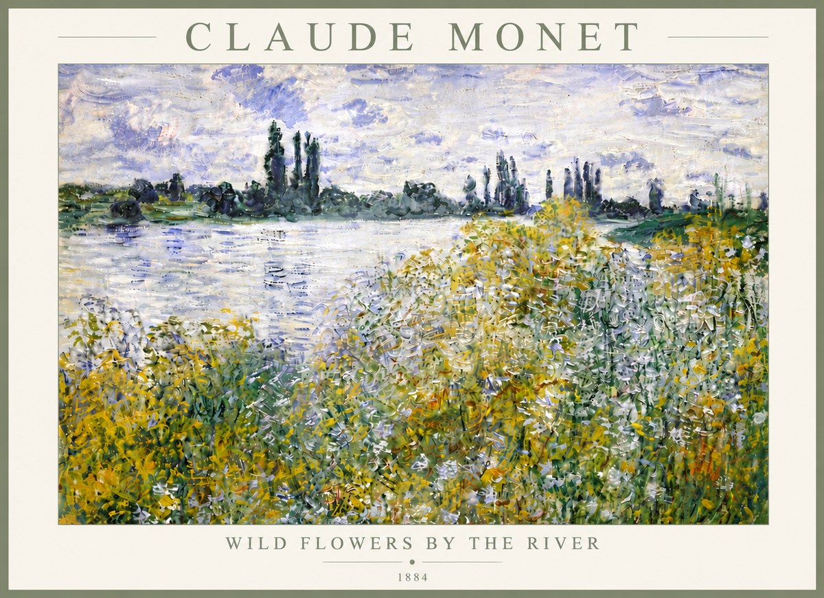 Monet Wild Flowers by the River No6 - Poster