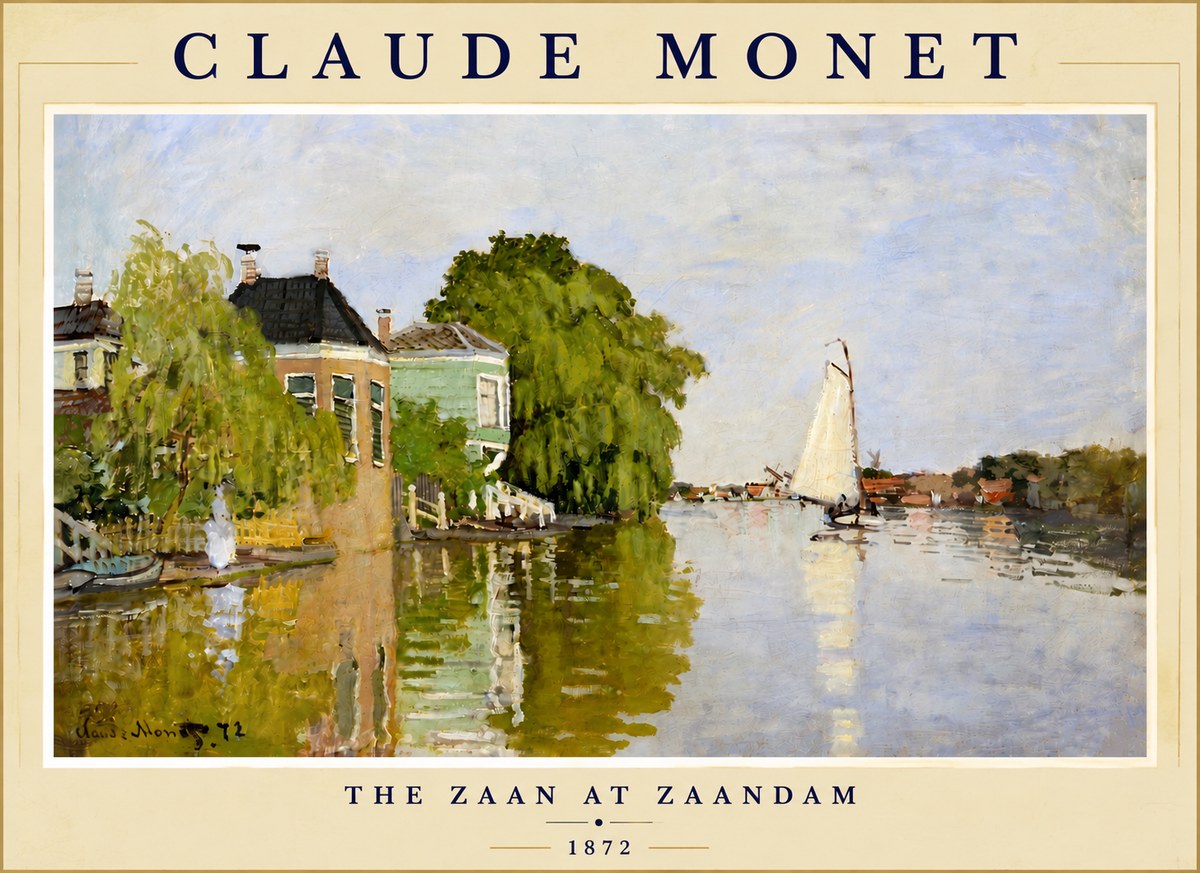 Monet The Zaan at Zaandam No4 - Poster