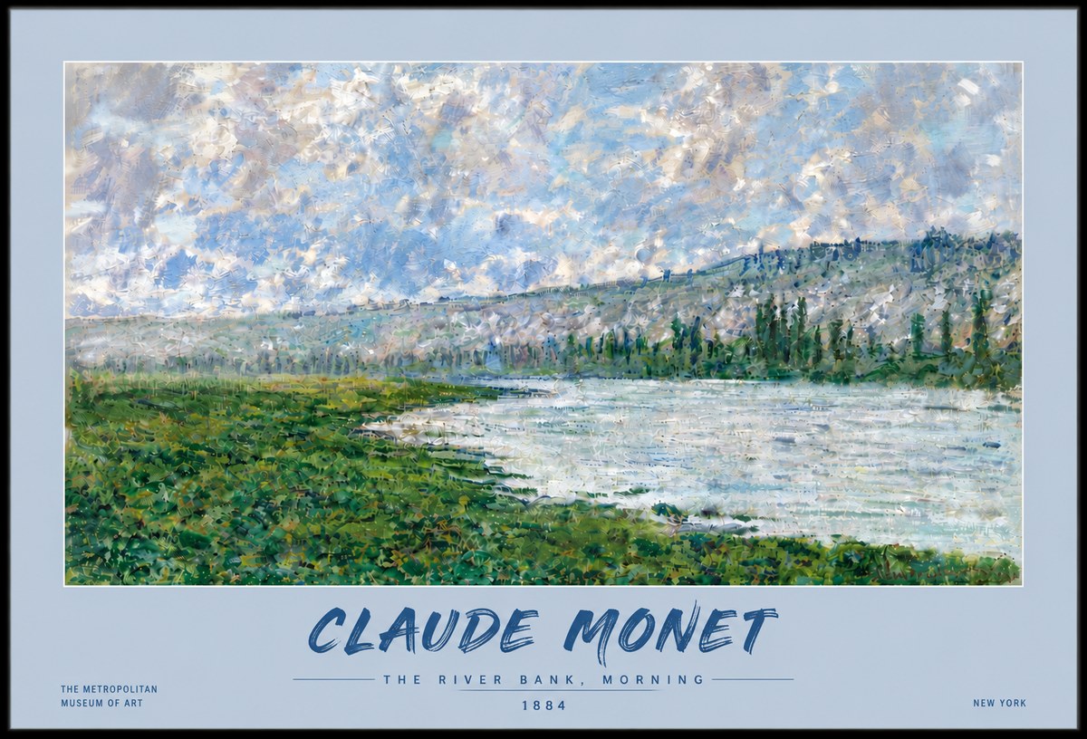 Monet The River Bank, Morning No5 - Poster