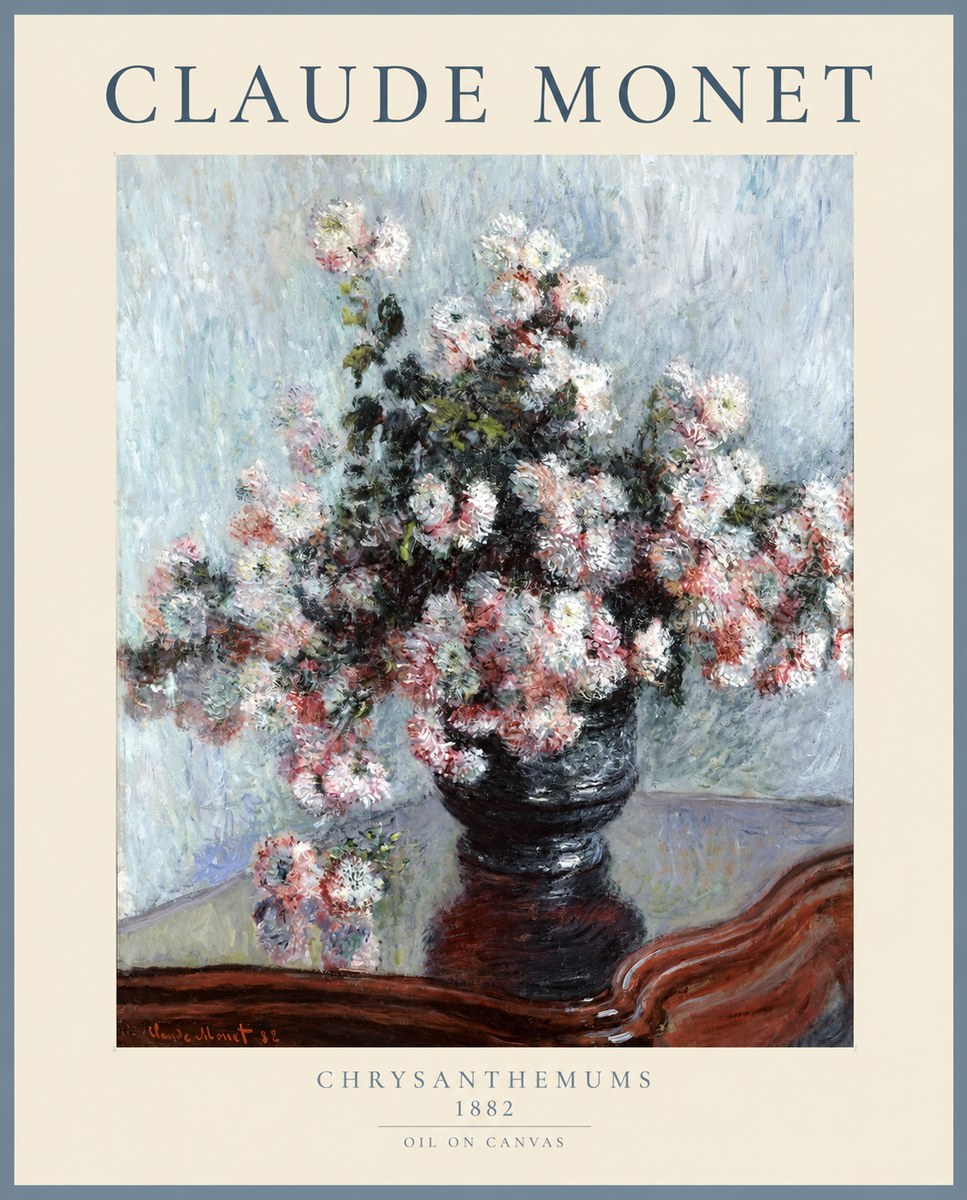 Monet Chrysanthemums No1 - Poster