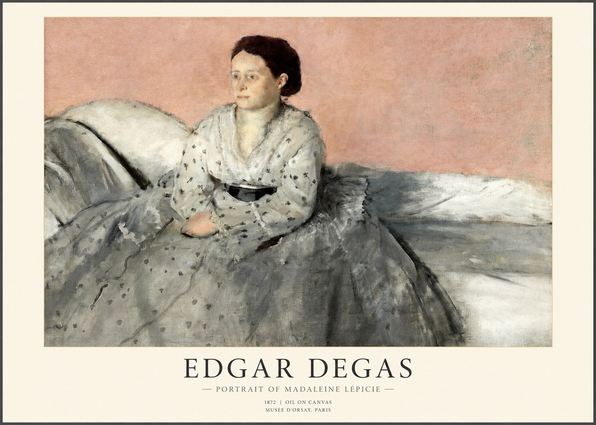 Edgar Degas Portrait of Madeleine Lépicie No1 - Poster